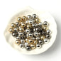 3/4/6/8/10/12mm Round Spacer Beads CCB Gold Silver Color Smooth Loose Ball Beads