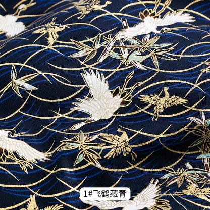 50x145cm Japanese Kimono Bronzed Fabric