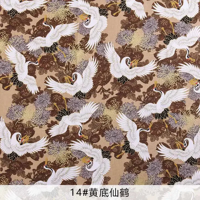 50x145cm Japanese Kimono Bronzed Fabric