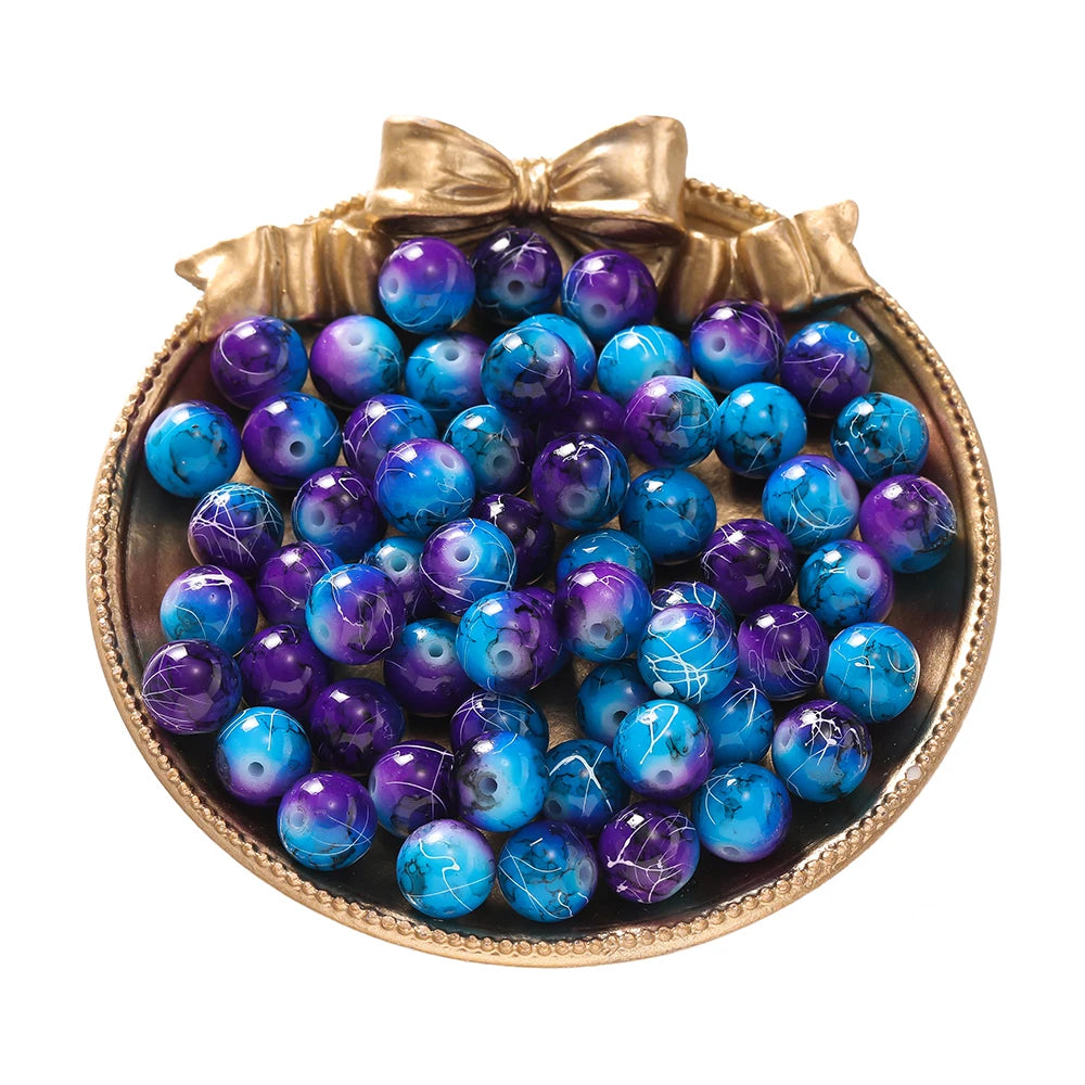 4/6/8/10mm Crystal Glass Crackle Round Bead