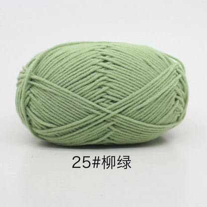 40-50g/Set 4ply Milk Cotton(80%) Knitting Yarn