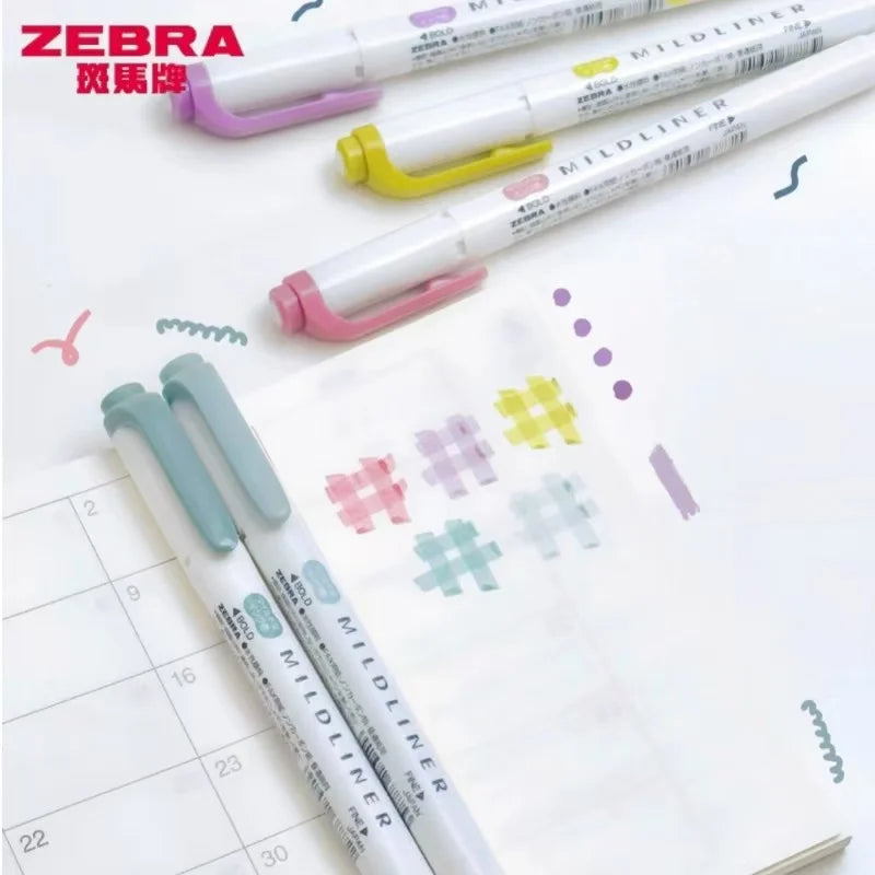 New Zebra Mildliner Highlighter Pastel Full Set 5 Colors Set Marker Pen