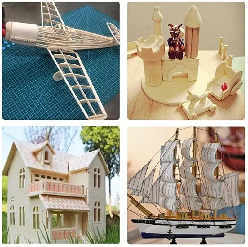 5 pcs Balsa Wood Sheets ply 100/150/200/300mm long 100mm wide 1/1.5/2/3/4/5/6/8mm thick