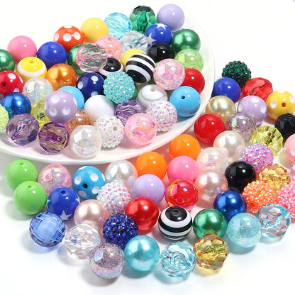 12Pcs Same Color Series Beads 20mm Loose Spacer Beads