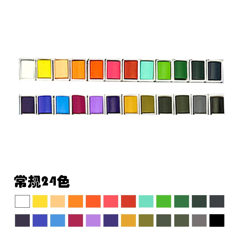 48/24colors Color Artistical Color Half Pan Pigment Watercolors Set