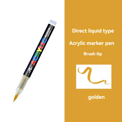 16 Colors Straight liquid Acrylic Paint Pen