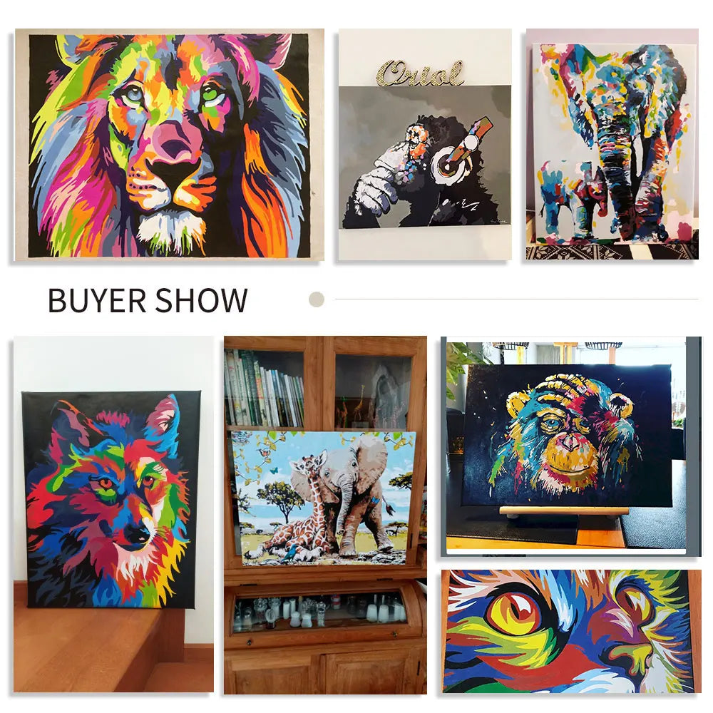 GATYZTORY DIY Oil Painting By Numbers For Adults Kits