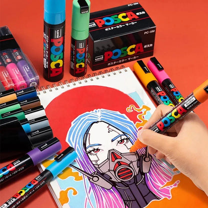 Uni Posca Full Marker PC-1M 3M 5M Multi-Colours Acrylic