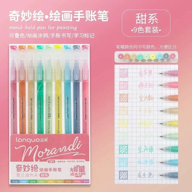 LANGUO 207/4 Colors Glitter Acrylic 0.5/1.0mm Gel Pen