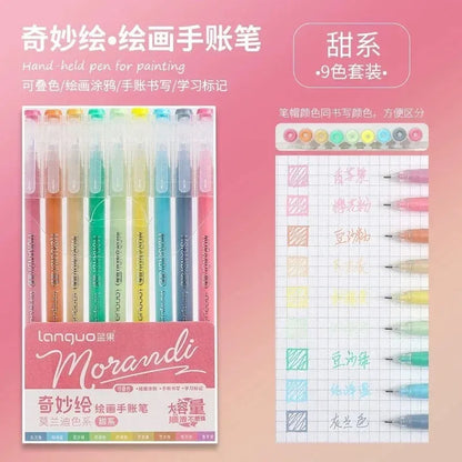 LANGUO 207/4 Colors Glitter Acrylic 0.5/1.0mm Gel Pen