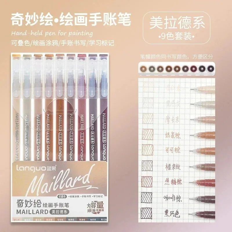 LANGUO 207/4 Colors Glitter Acrylic 0.5/1.0mm Gel Pen