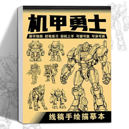 Anime Character Line Art Drawing Book for Beginners - 48 Pages of Simple Hand-Drawn Outlines