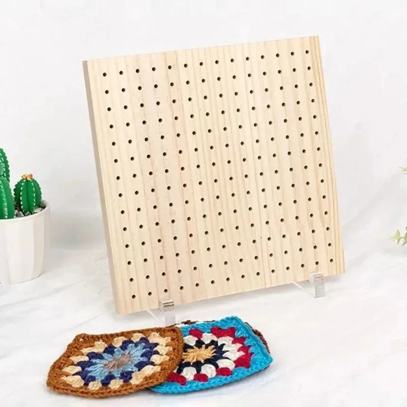 Wooden Crochet Knitting Board Reusable