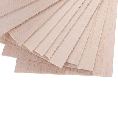5 pcs Balsa Wood Sheets ply 100/150/200/300mm long 100mm wide 1/1.5/2/3/4/5/6/8mm thick