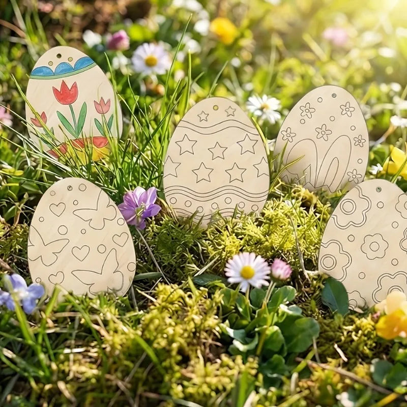 8pcs Easter Wooden Assorted