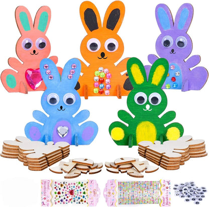 20Pcs Wooden Easter Ornaments to Paint