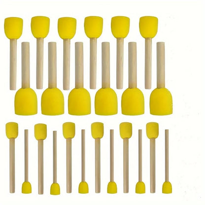 24 yellow sponge brushes, suitable for graffiti, painting