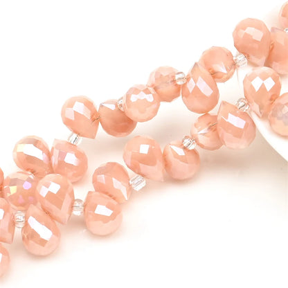 Austria AB Color Crystal Strawberry Beads 10*8mm Shiny Faceted Glass Beads