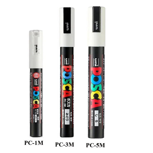 UNI POSCA Markers Set PC-1M/3M/5M Permanent Acrylic Paint Pen Quick Dry