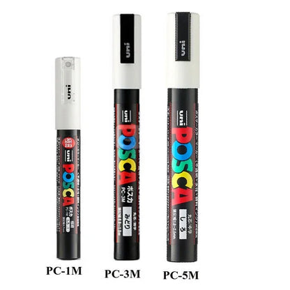 UNI POSCA Markers Set PC-1M/3M/5M Permanent Acrylic Paint Pen Quick Dry