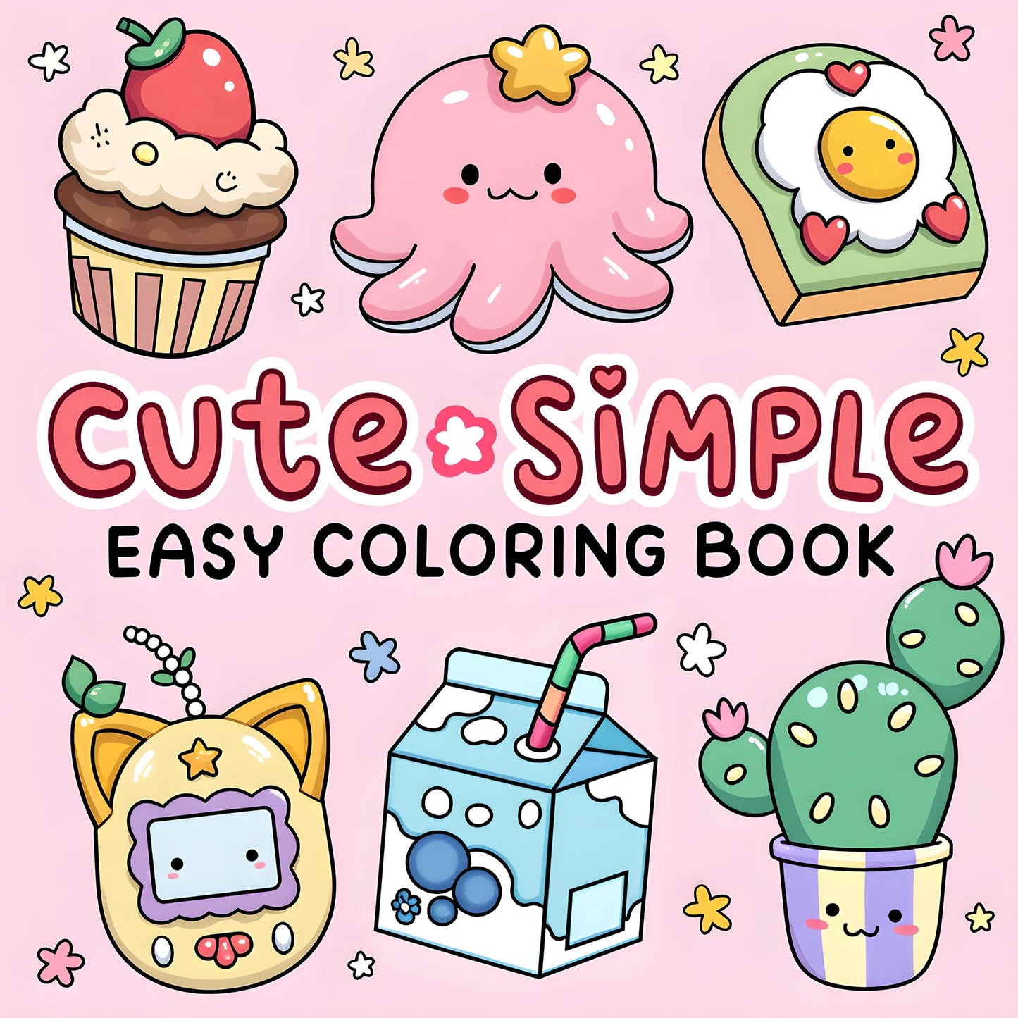 CUTE & SIMPLE bold-easy Coloring Book
