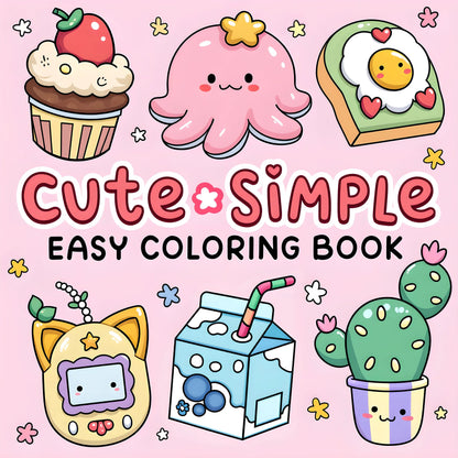 CUTE & SIMPLE bold-easy Coloring Book