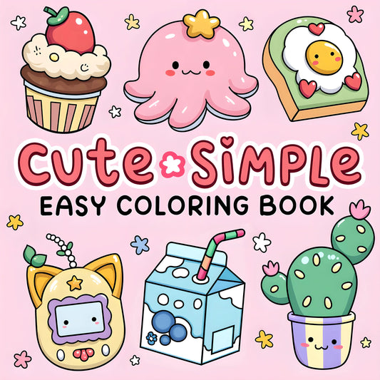 CUTE & SIMPLE bold-easy Coloring Book