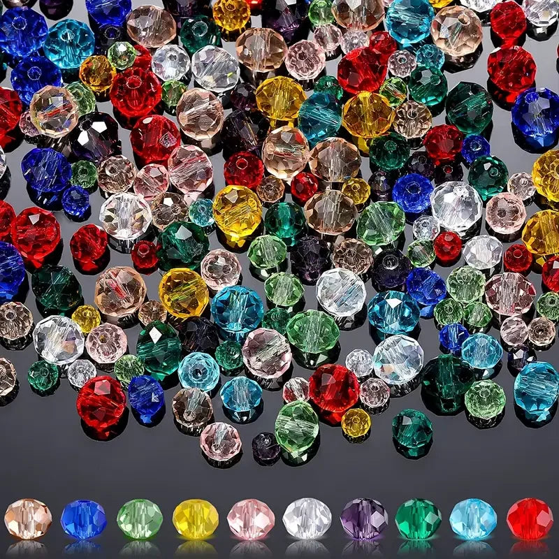 300pcs Round Crystal Glass Beads  4mm 6mm 8mm