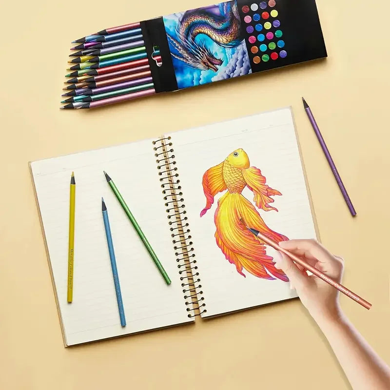 12/24 Colors Metallic Colored Pencil