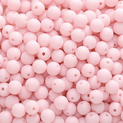 50-100pcs 8/10mm Acrylic Frosted Matte Round Beads Multi Color