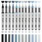Acrylic Paint Markers ,12 pcs Brush Tip Paint Pens Set with 9 Professional Color