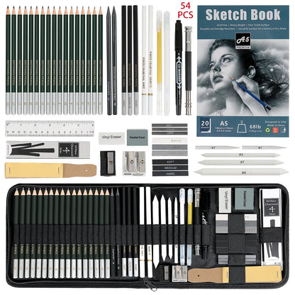 12/20/25/54/70 pcs Drawing Sketching Coloring Set Drawing Pencils & Sketching Kit