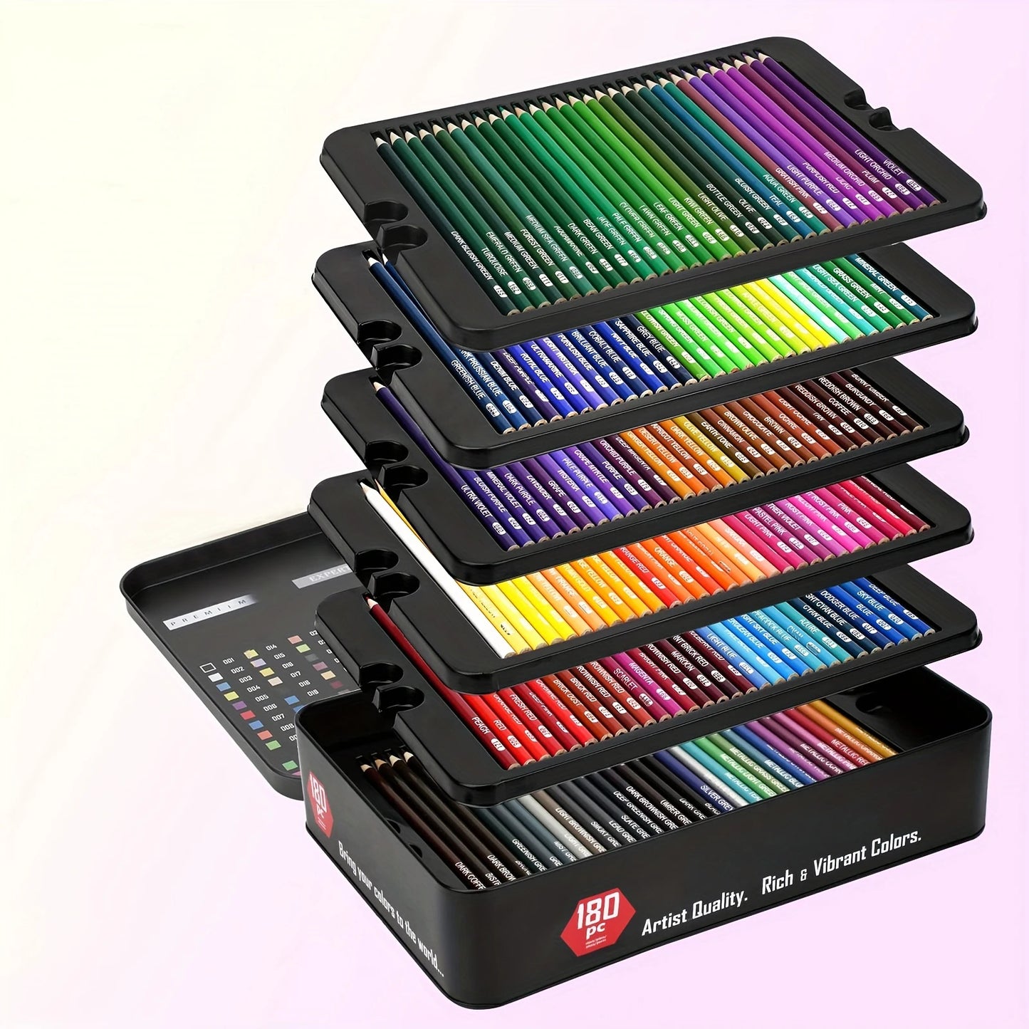 180 Colors Professional Colored Pencils Set Non-toxic Oil Pencils Set