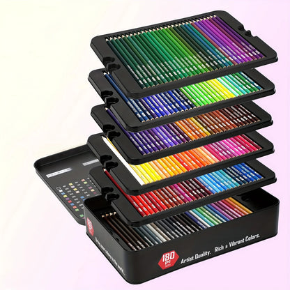 180 Colors Professional Colored Pencils Set Non-toxic Oil Pencils Set