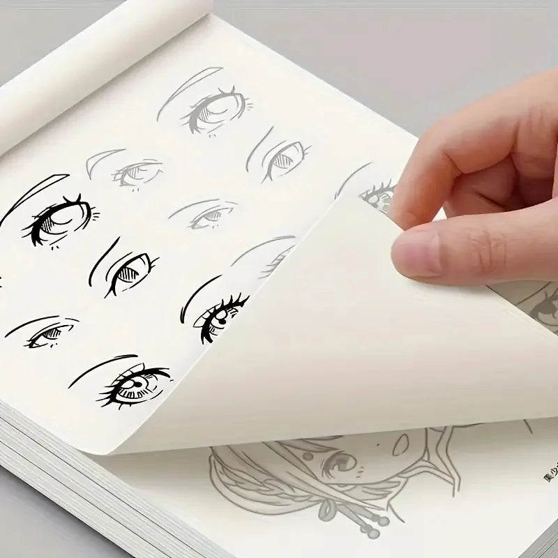 Anime Character Line Art Drawing Book for Beginners - 48 Pages of Simple Hand-Drawn Outlines