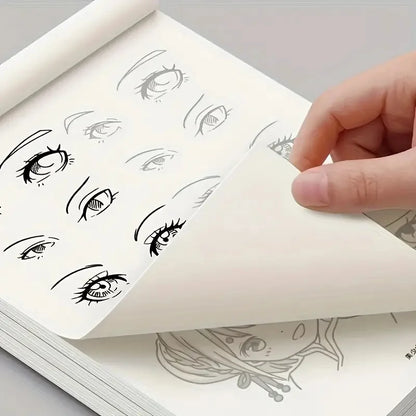 Anime Character Line Art Drawing Book for Beginners - 48 Pages of Simple Hand-Drawn Outlines