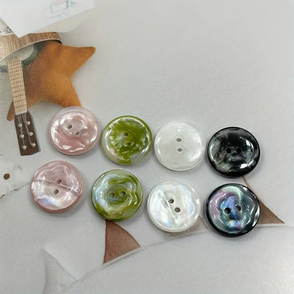 10pcs 11.5mm/15mm Imitation Shell Colorful Sewing Buttons Round
