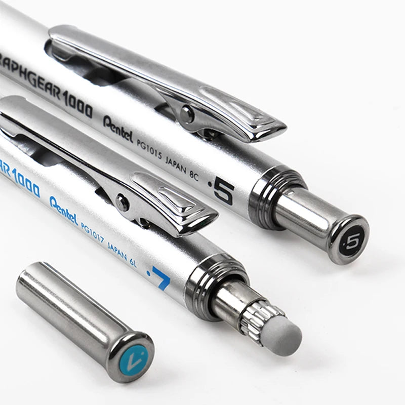 Pentel Drawing Mechanical pencils GraphGear 1000  Low Center of Gravity Telescopic Protective Tube