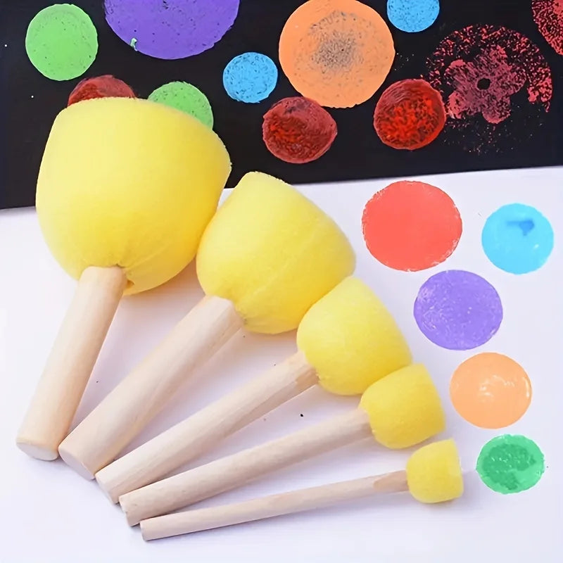 24 yellow sponge brushes, suitable for graffiti, painting