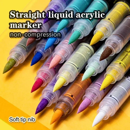 Acrylic Paint Pens Markers Brush Tip
