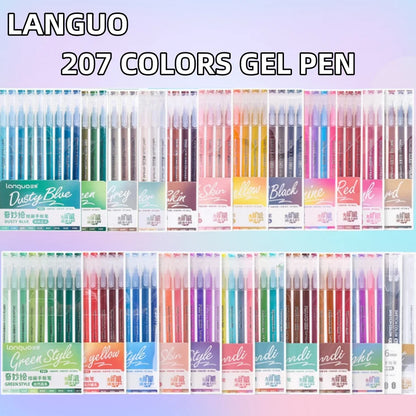 LANGUO 207/4 Colors Glitter Acrylic 0.5/1.0mm Gel Pen