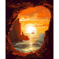 GATYZTORY Oil Painting By Numbers Gradient Sunset Scenery On Canvas
