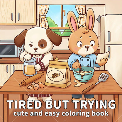 TIRED BUT TRYING Bold-easy Patterns Coloring Book