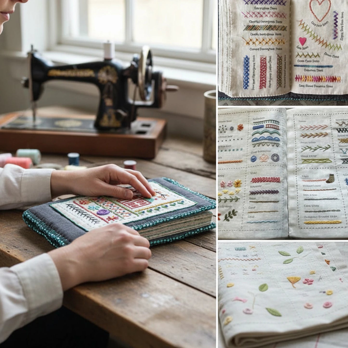 Embroidery Stitch Book Kit with A Complete Toolkit & Instructional Tutorial