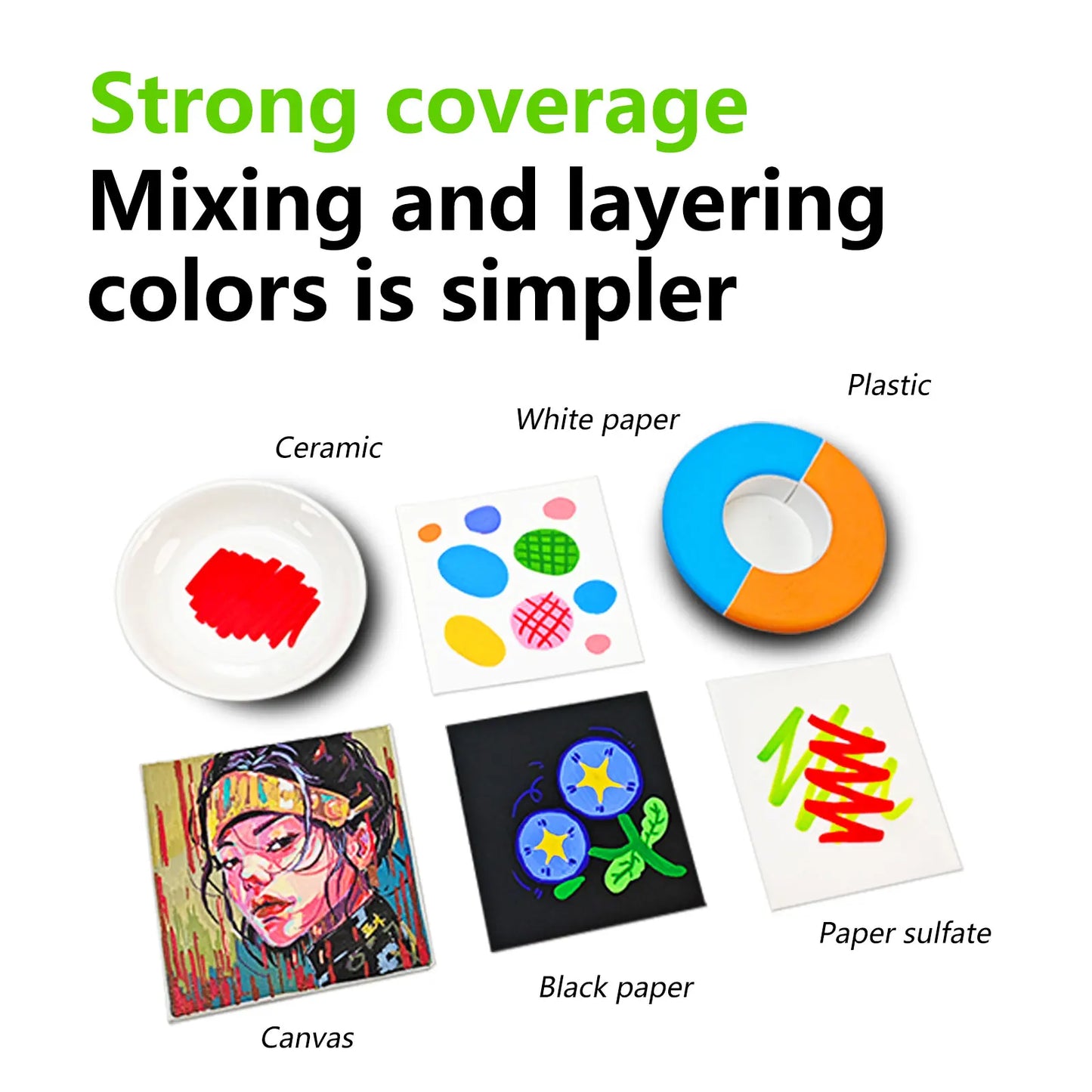 360 Colors Acrylic Marker Brush Pens Paint Art Markers