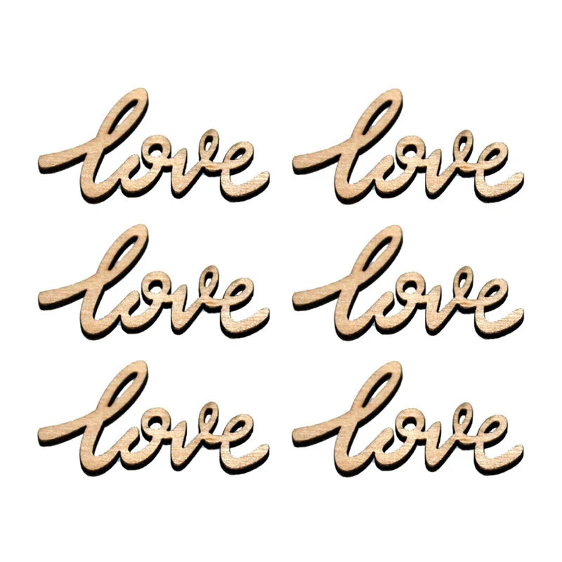 10pcs/lot Little Love Wood Crafts DIY Cutout Wooden Slices