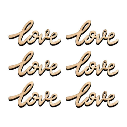 10pcs/lot Little Love Wood Crafts DIY Cutout Wooden Slices