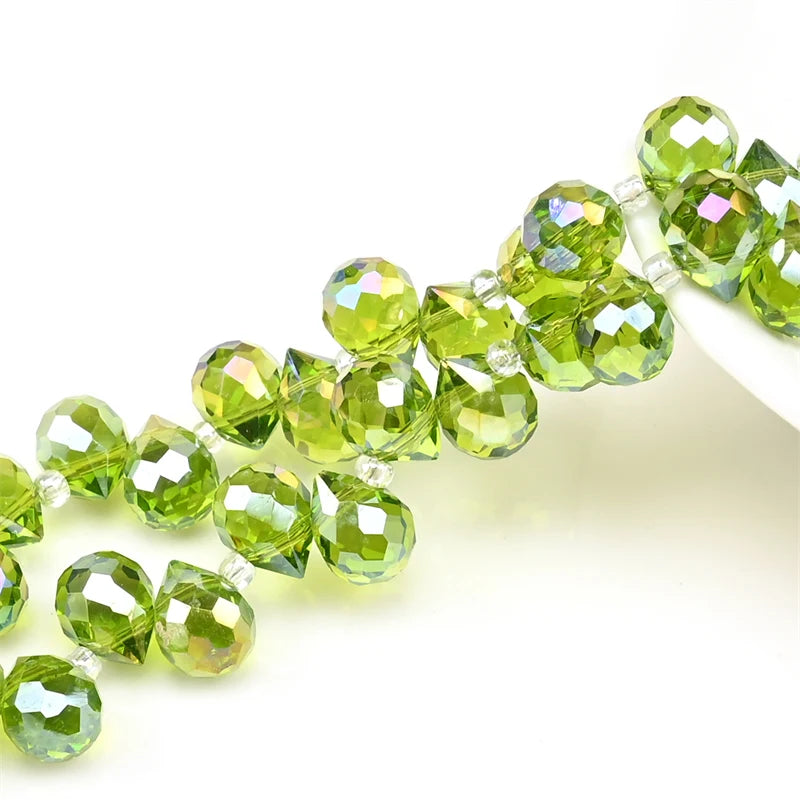 Austria AB Color Crystal Strawberry Beads 10*8mm Shiny Faceted Glass Beads