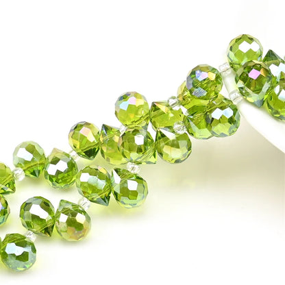 Austria AB Color Crystal Strawberry Beads 10*8mm Shiny Faceted Glass Beads