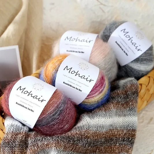 Gradient Mohair Soft Cotton Yarn